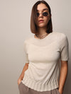 Beige Fine Knit Top