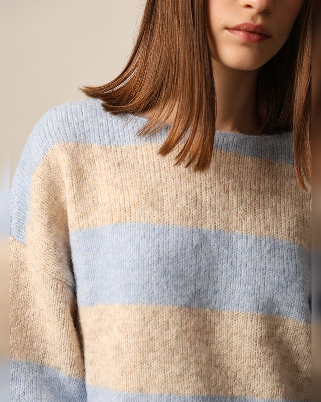 Multi-Colour Boatneck Pullover