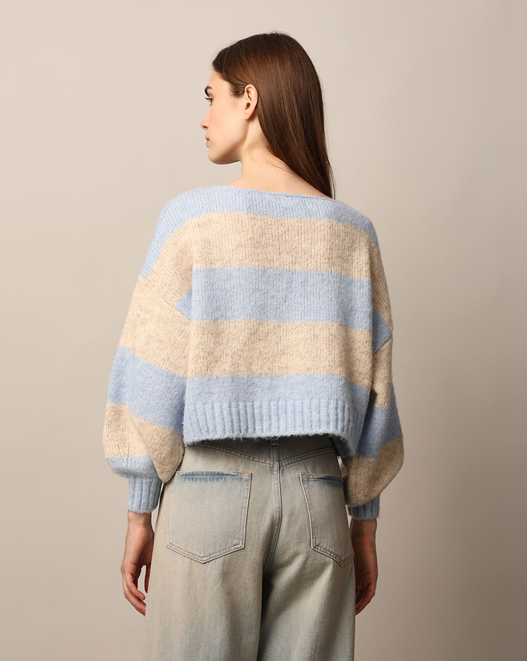 Multi-Colour Boatneck Pullover