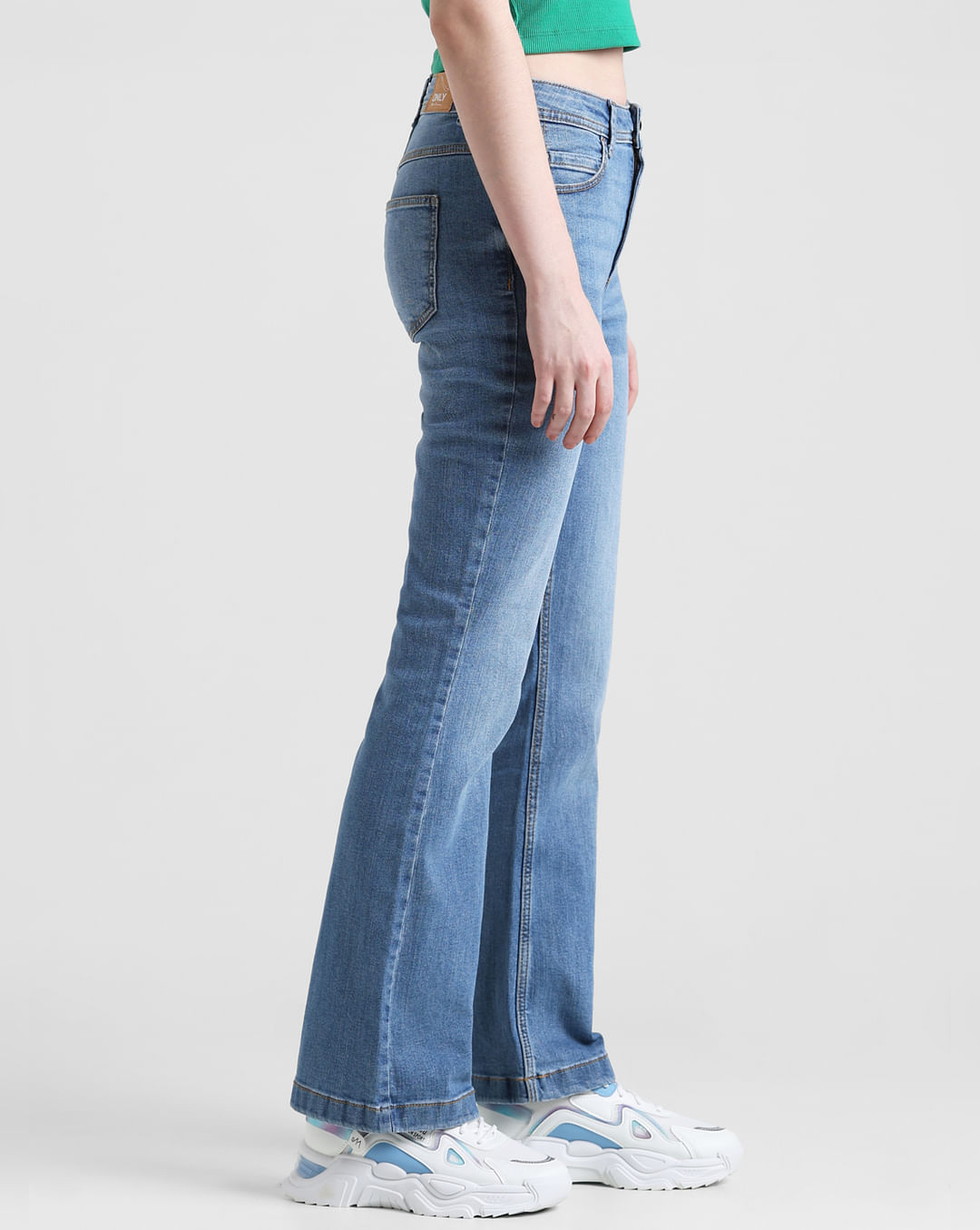 Light Blue High Rise Flared Jeans