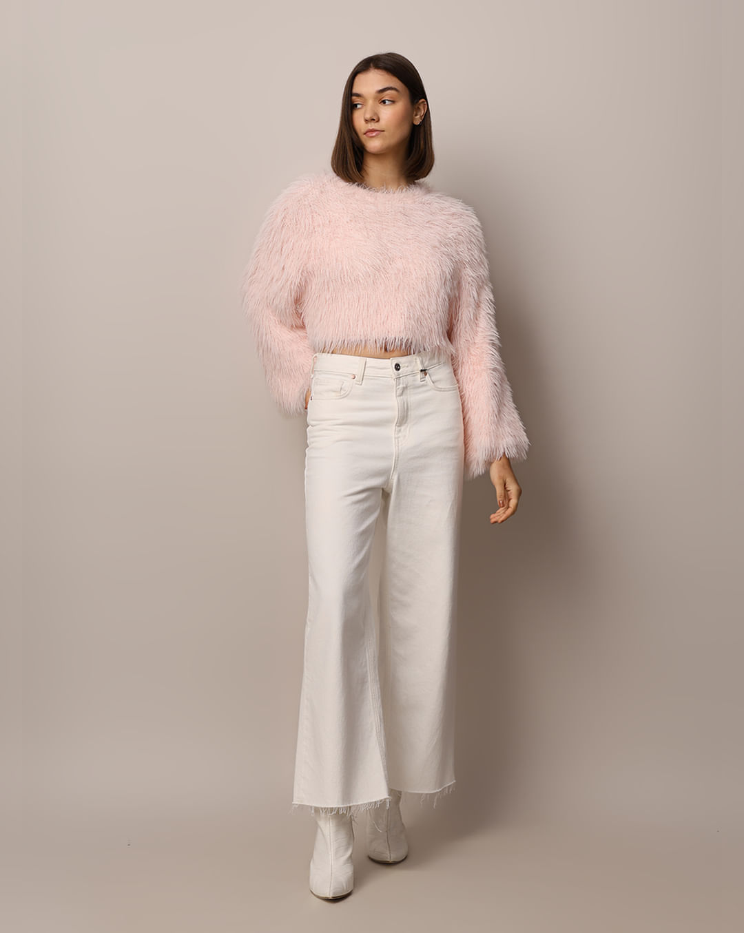 Light Pink Fuzzy Pullover