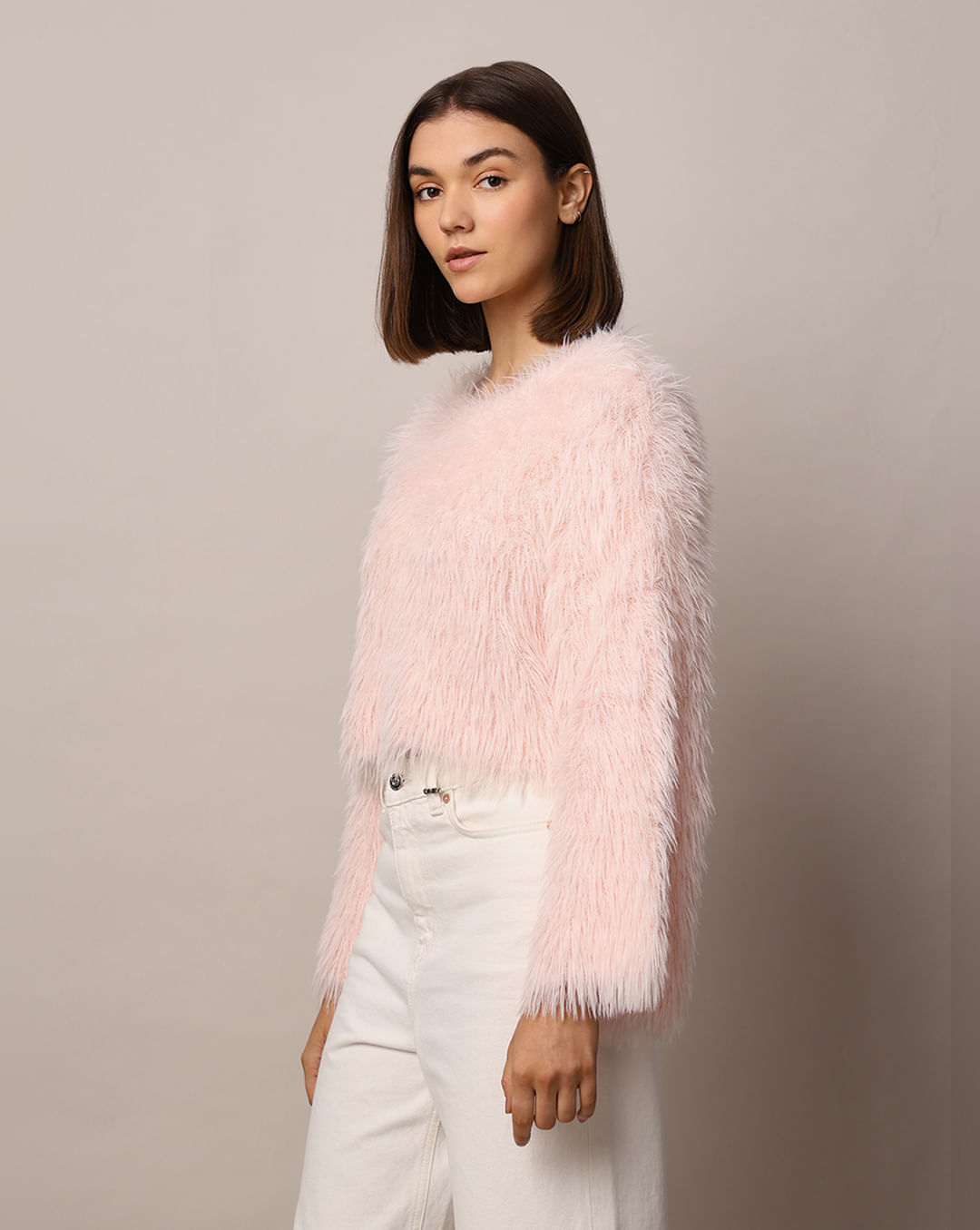 Light Pink Fuzzy Pullover