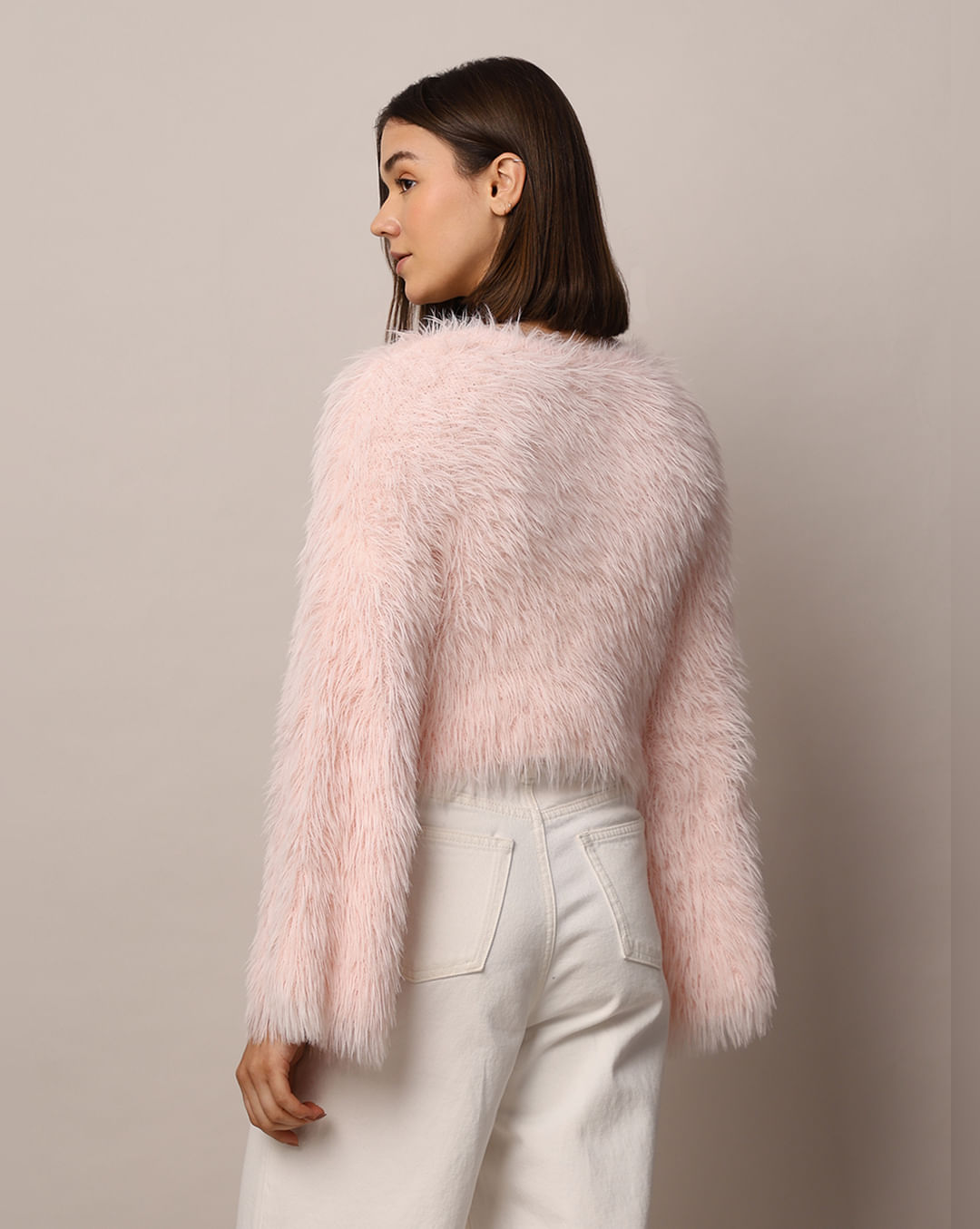 Light Pink Fuzzy Pullover