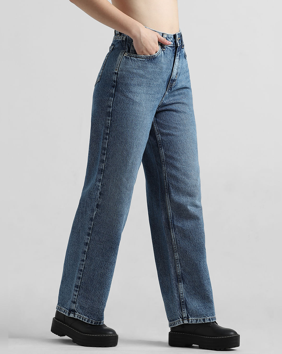 Blue High Rise Carpenter Jeans