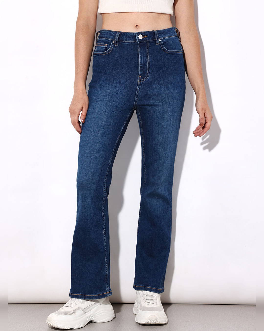 Blue High Rise Paola Flared Jeans