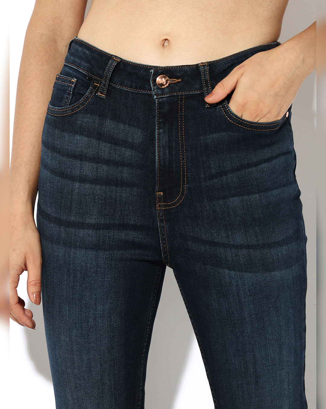 Dark Blue High Rise Piper Skinny Jeans