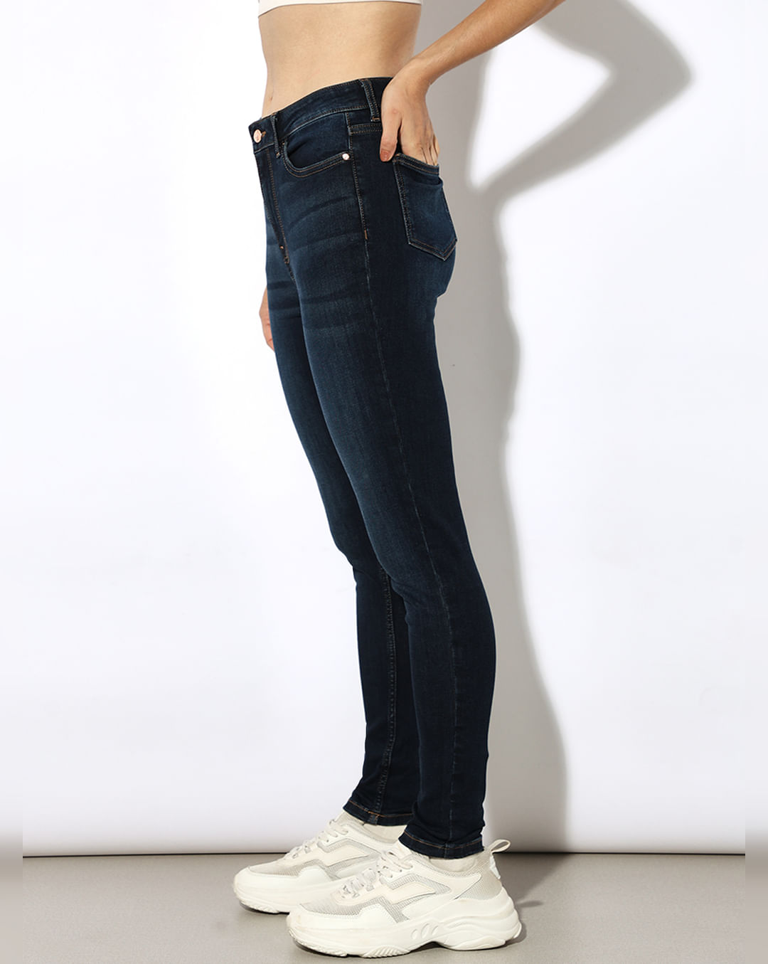 Dark Blue High Rise Piper Skinny Jeans