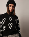 Black Printed Jacquard Pullover