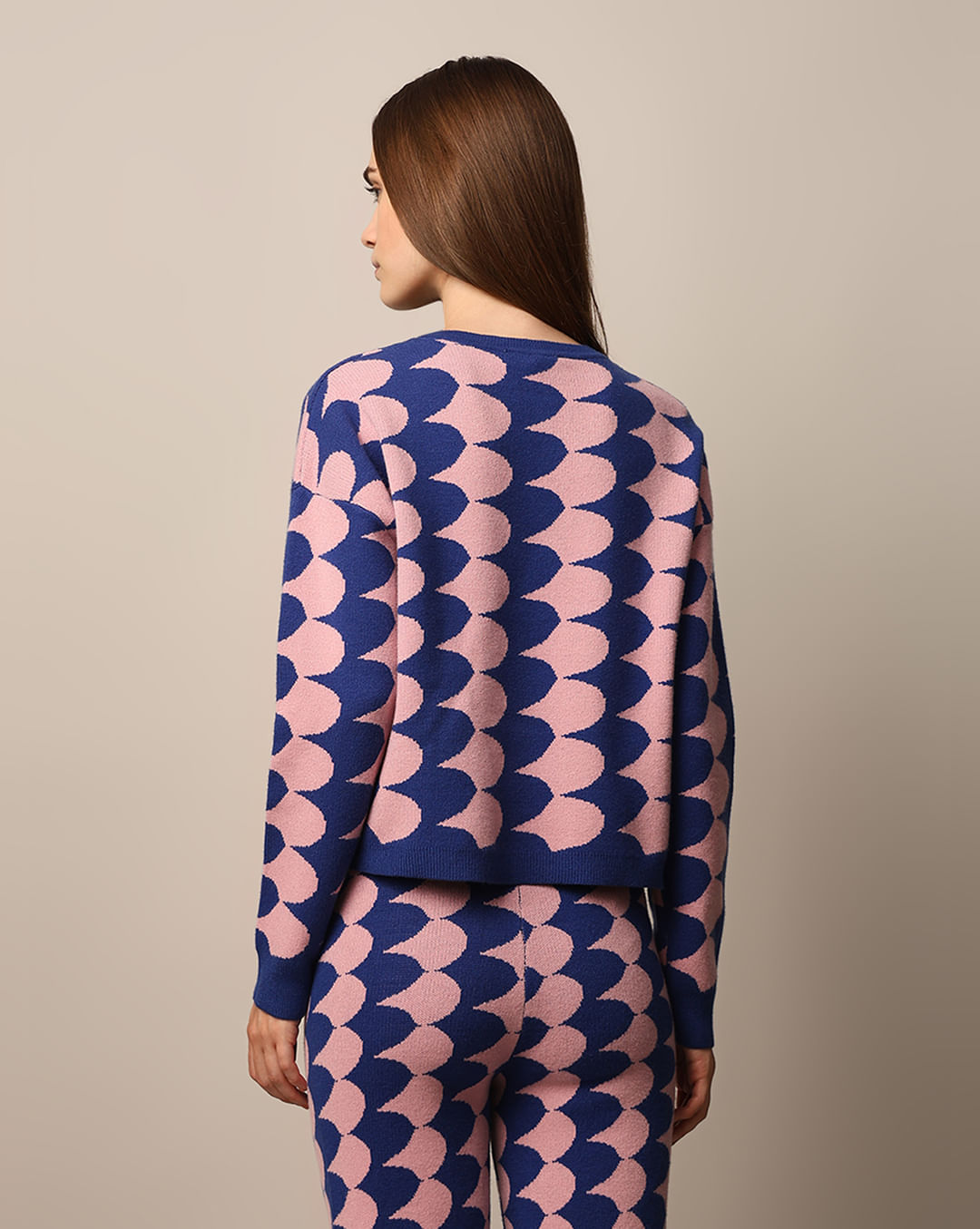 BLUE PRINTED PULLOVER